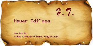 Hauer Tímea névjegykártya